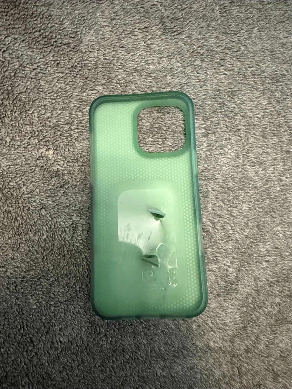 iPhone 16 pro max Loopy Case Green and White Checkered Phone Case with Loop Grip